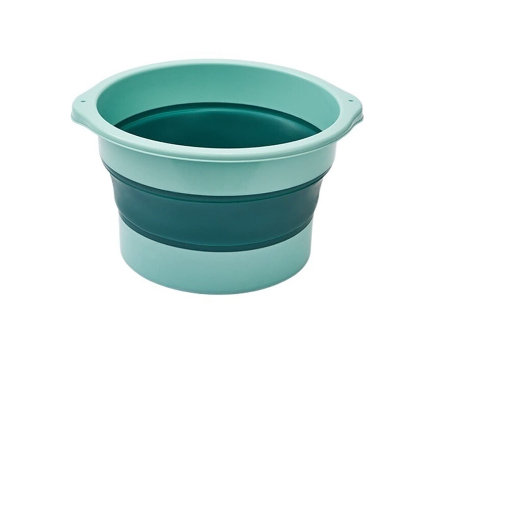 Green Foot Bath Basin Foldable Deep Soak With Massage Nodes Portable Collapsible Tub For Home Spa