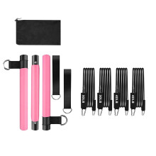 Multifunctional Pilates Rod Kits with Resistance Band-Pink