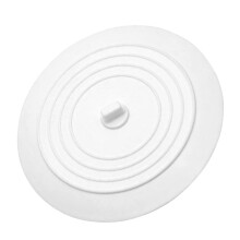 Silicone Sink Stopper Drain Plug With Strong Suction Cup White 1 Piece For Kitchen And Bathroom Sinks