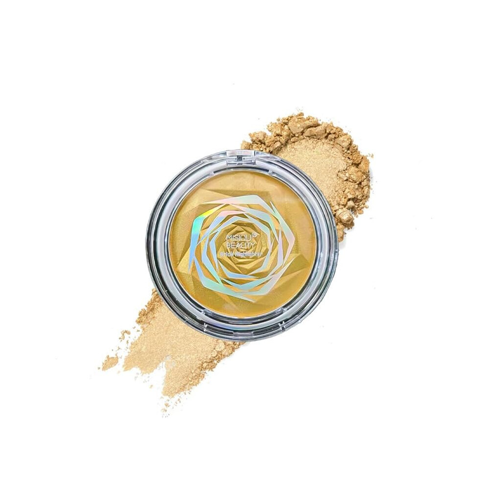 Gold Rose Blush And Highlighter Palette For Cheeks And Eyes, Vegan Cruelty Buildable Shimmer