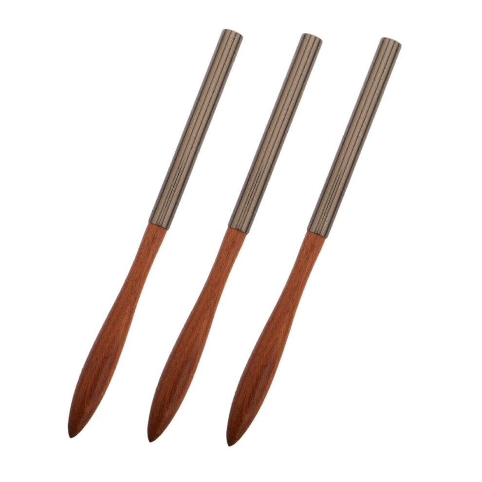 3pcs Flat Head Nail Art Brush Set for Gel Gradients and Precise Salon Detailing