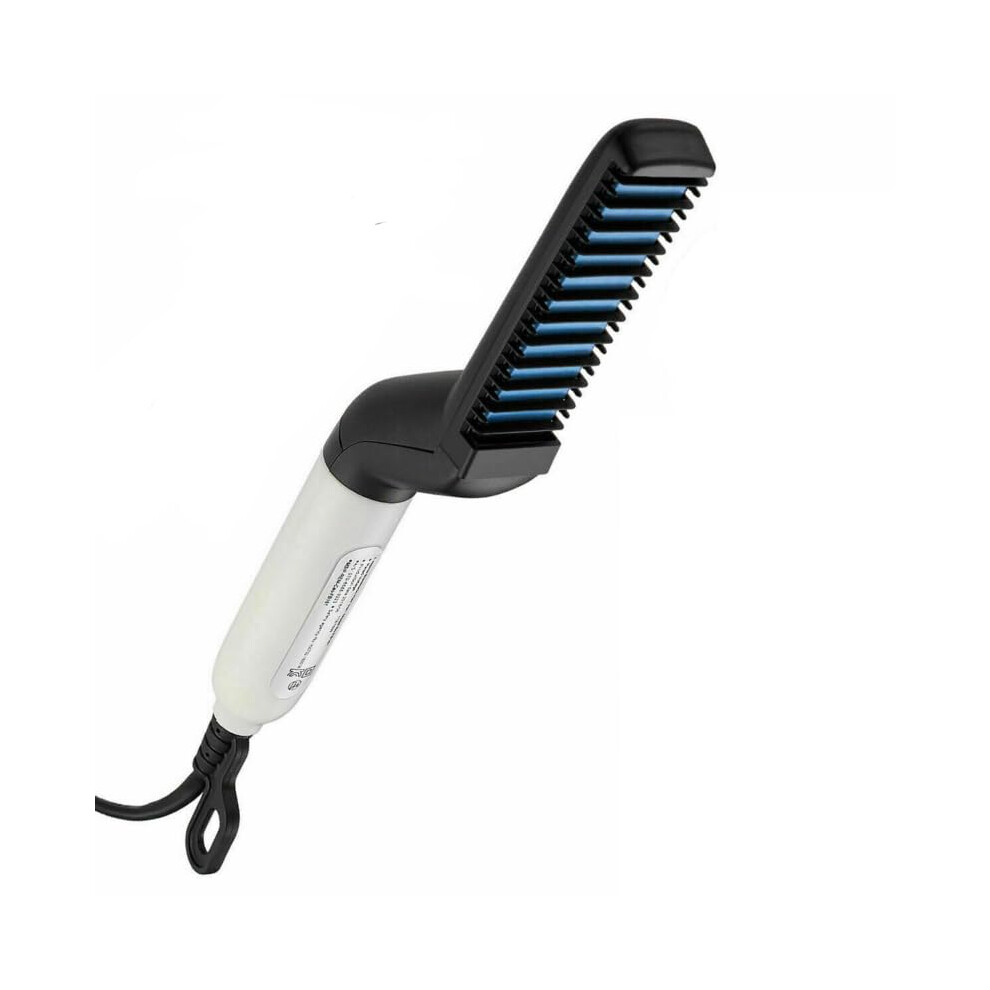 Unisex 2 In 1 Beard And Hair Straightener Comb For Men, Fast Heating Antiscald Styling Tool