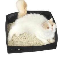 Foldable Cat Box Portable Cat Toilet Tray Waterproof Material SpaceSaving Cat Bathtub Reusable Washable Tray For Cats