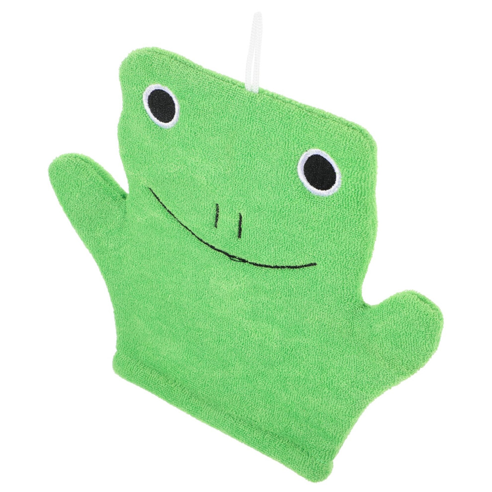 Exfoliating Bath Mitt with DualSided Scrubber and Playful Frog Design for Gentle Skin Cleansing