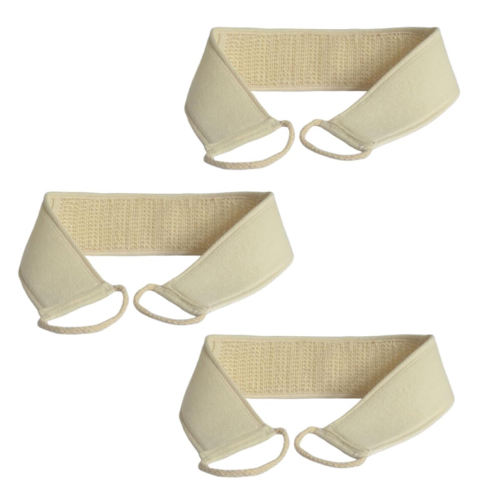 Loofah Back Scrubber Strap Set for Gentle Skin Exfoliation and Long Reach Bath Brush Cleaning