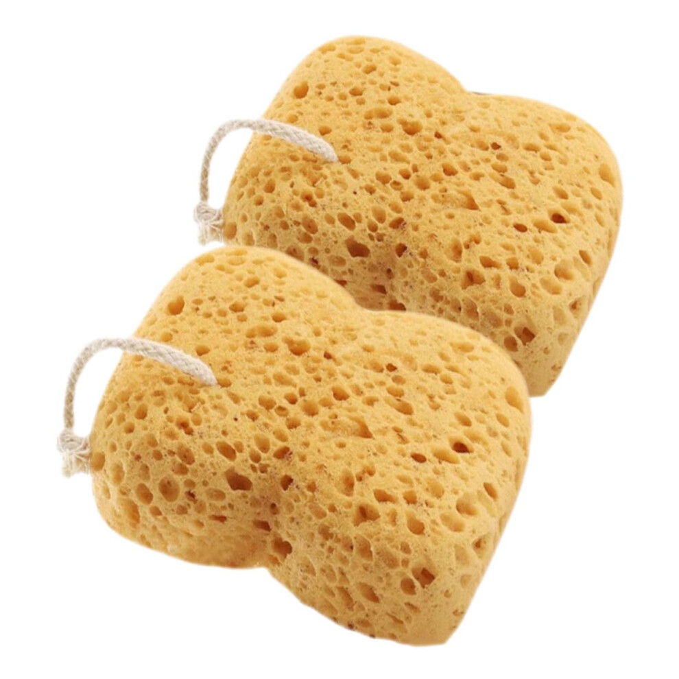 Exfoliating Sponge and Loofah Bath Scrubber for Shower Body Cleansing Gentle Skin Exfoliation 2pcs