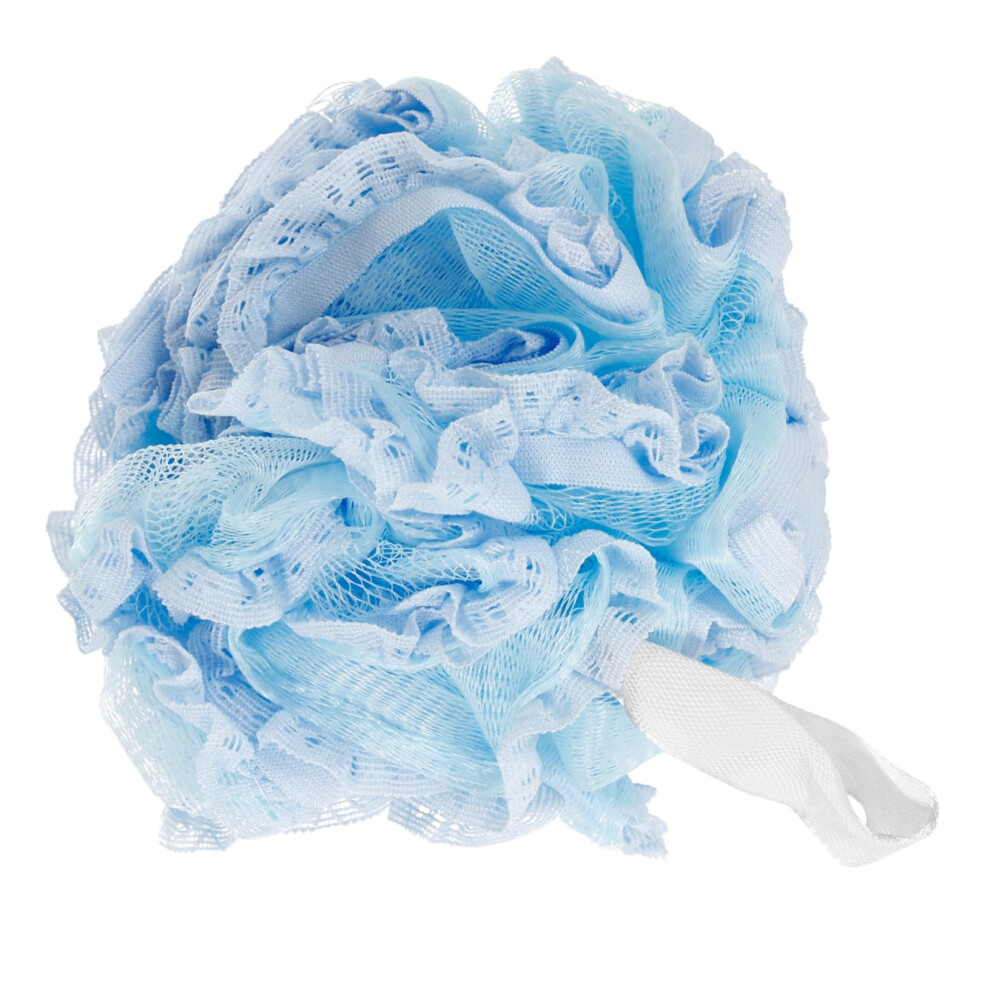 Shower Puff SkyBlue Bath Sponge for Rich Lather and Gentle Skin Exfoliation Men and Women