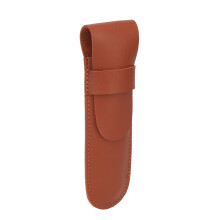 Vintage Leather Razor Holder, Compact Design Travel Case for Manual Razor, Portable Razor Holder with Leather Loops Closure, Durable Stitching for Ou