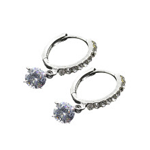 Pear Cut Dangle Hoop Earrings, Moissanite Sparkle Sterling Silver Hypoallergenic Materials Brilliant D Color VVS1 Clarity Classic And Elegant Look Lig