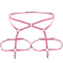 Materiali di alta qualità utilizzati nella moda Imbracatura per coscia in pelle, cintura punk in pelle multiuso con elastico regolabile Imbracatura
