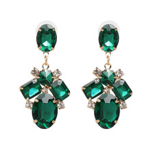 Art Deco Bryllupsbrudeøreringe, Elegante Krystalklyngeøreringe med Dingle og Fantastisk Gave til Særlige Lejligheder, Asymmetrisk Mode Bling