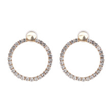 Pendientes de aro chapados en oro para mujer, pendientes de círculo de circonita cúbica de diseño sencillo con construcción hipoalergénica sin