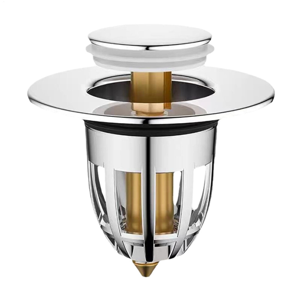 Sink Drain Stopper With Filter, Anticlog Popup Design, Dual Size 34Mm 40Mm, Easy Install 9187378294093