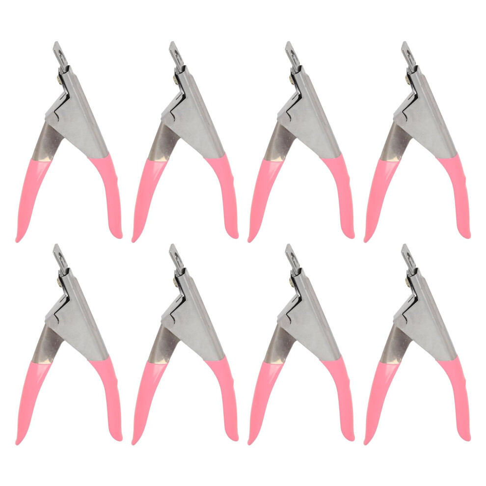 8 Piece Professional Nail Clipper Set Stainless Steel with Ergonomic Grip for Acrylic and False Nails