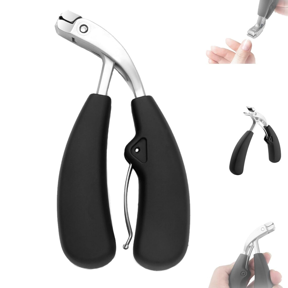 Professional Stainless Steel Nail Clippers with Precision Slanted Blade and Ergonomic NonSlip Grip