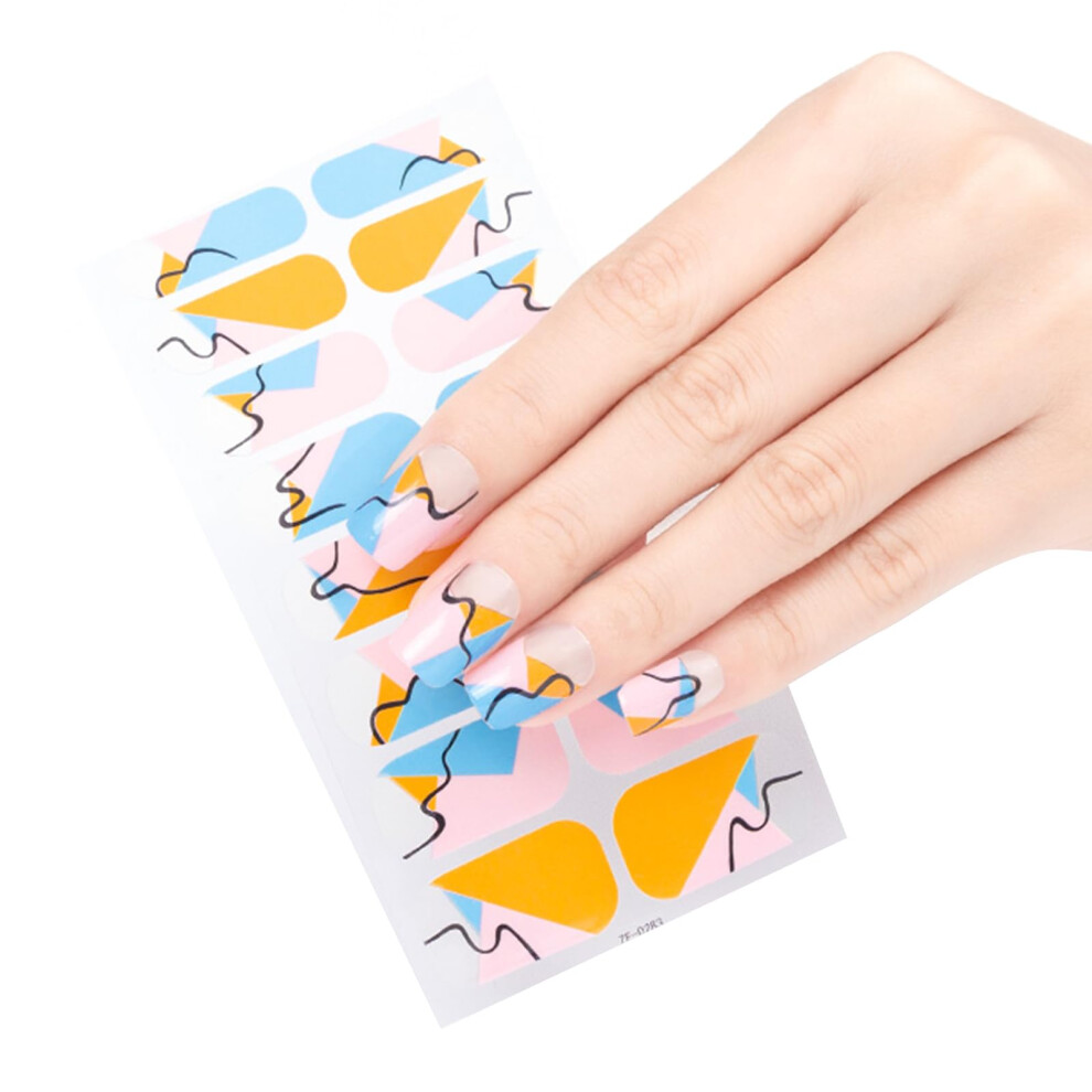 16 Sheets Nail Polish Strips with Vibrant Patterns, Easy Apply 3D Nail Wraps, SalonQuality Finish