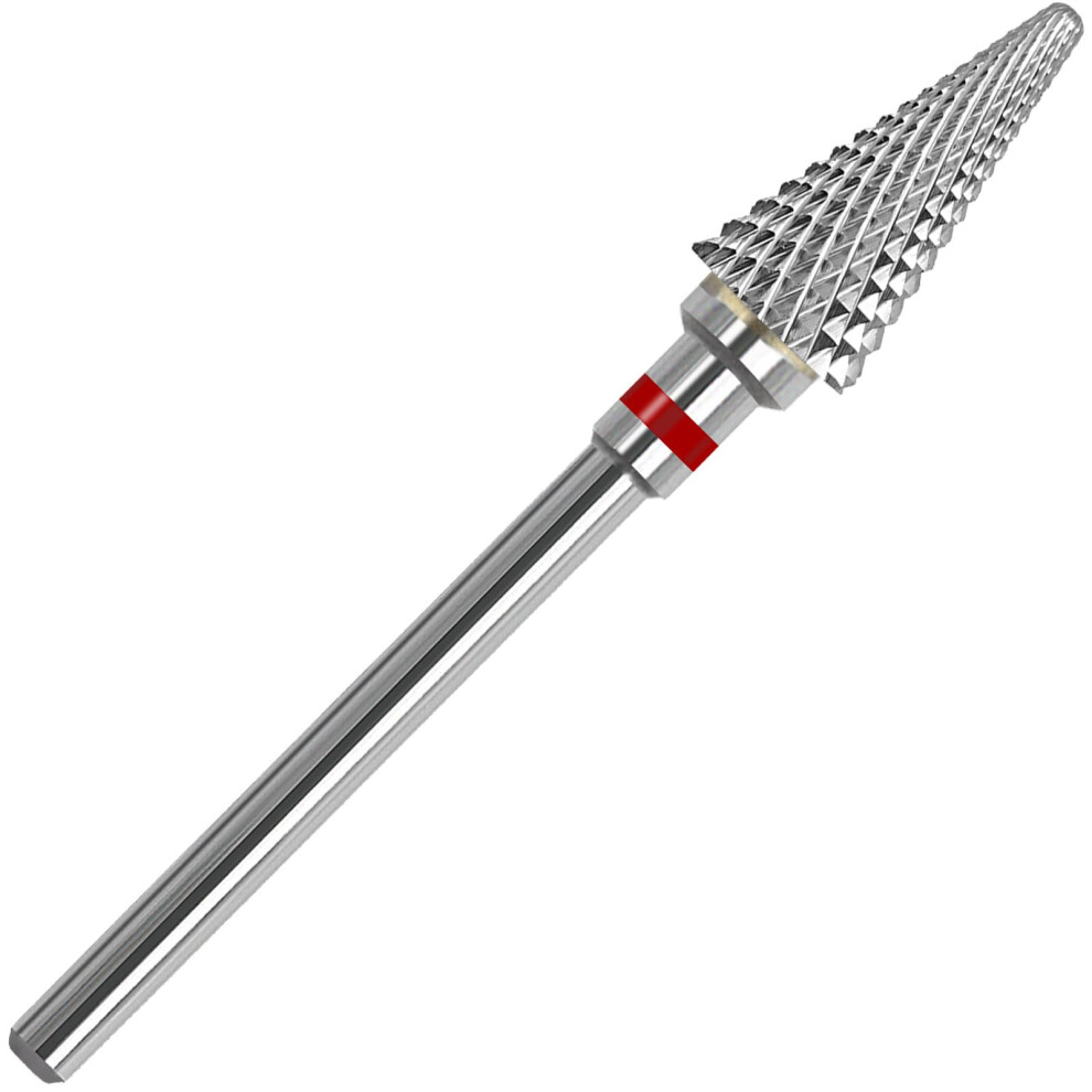 Professional 3/32' Carbide Large Cone Nail Drill Bit for Precision Cuticle Cleaning and Smooth Shaping