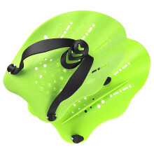 2pcs Swimmer Silicones Hand Paddles Webbed Swim Gloves-Green L