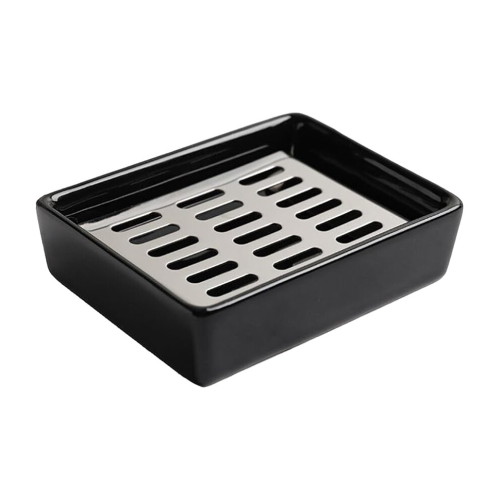 Ceramic Sponge Holder For Kitchen Sink, Double Layer Sink Organizer With Rustproof Fast Draining 9094768412329