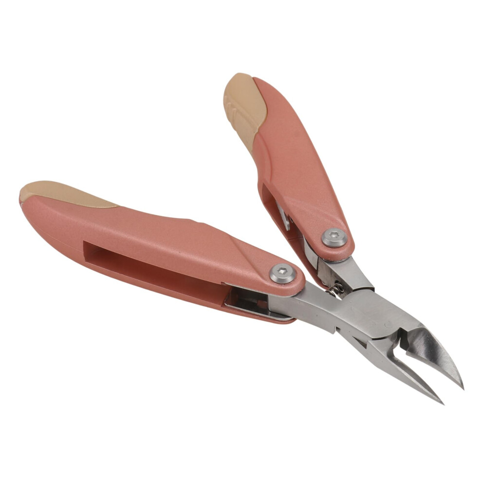 Professional Stainless Steel Cuticle Nipper with Ergonomic Spring Grip for Manicure and Pedicure