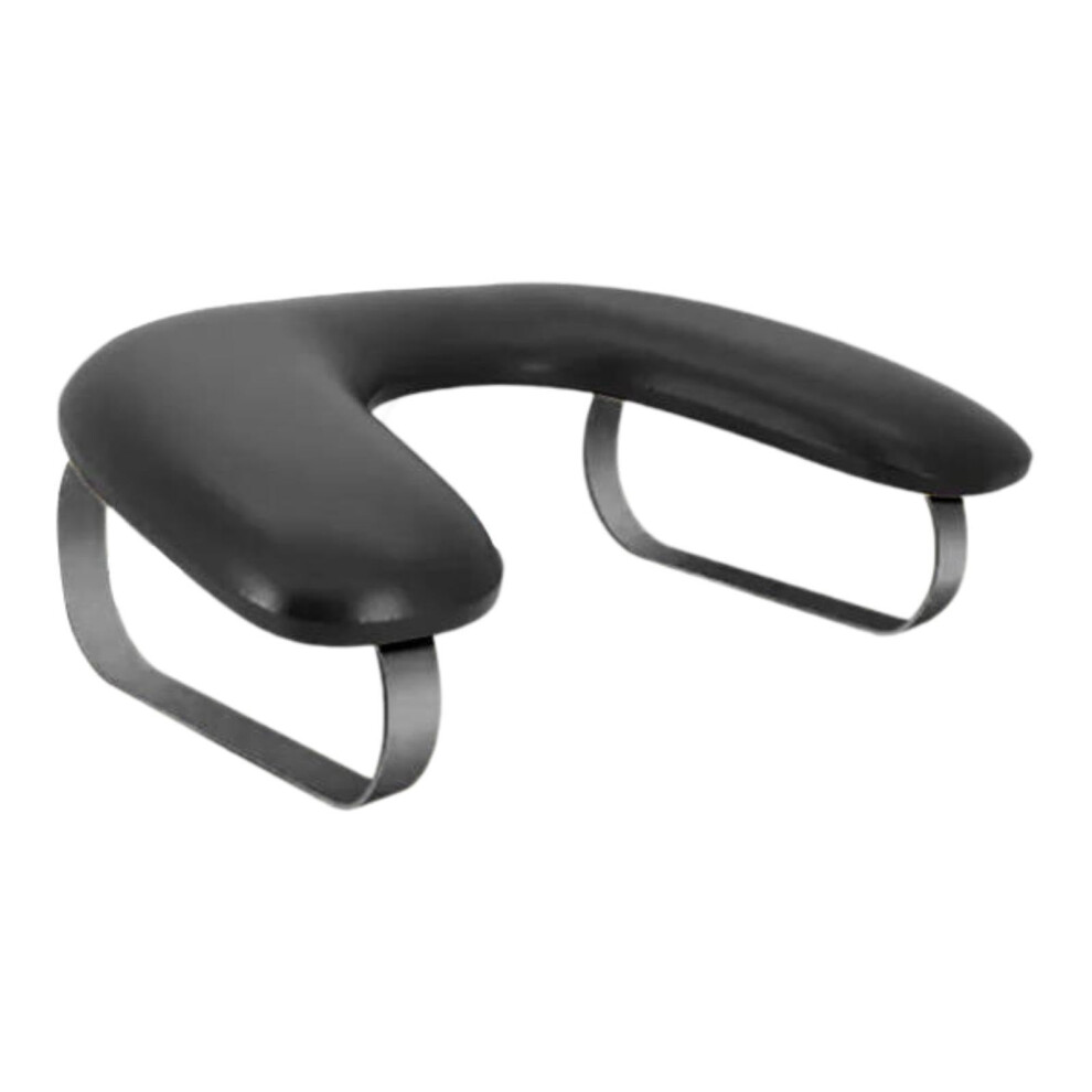 Black Ushape Nail Arm Rest With Ergonomic Tilt And Stable Base For Manicure