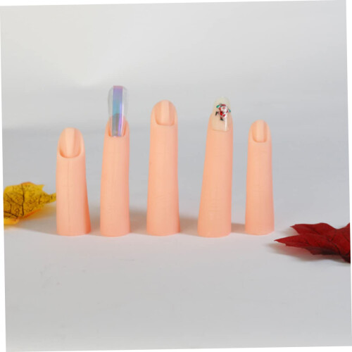 5pcs Silicone Nail Practice Fingers Realistic Reusable Manicure Training Models for Beginners 2