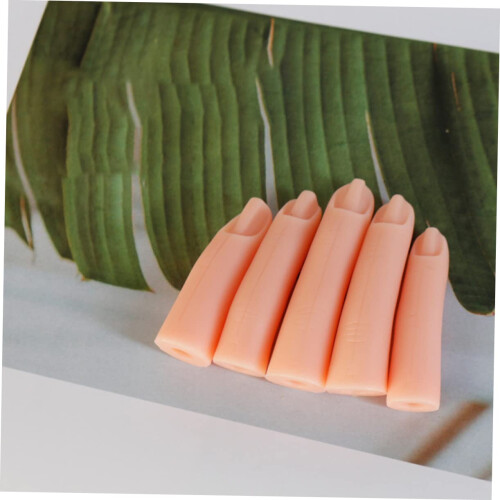 5pcs Silicone Nail Practice Fingers Realistic Reusable Manicure Training Models for Beginners 1