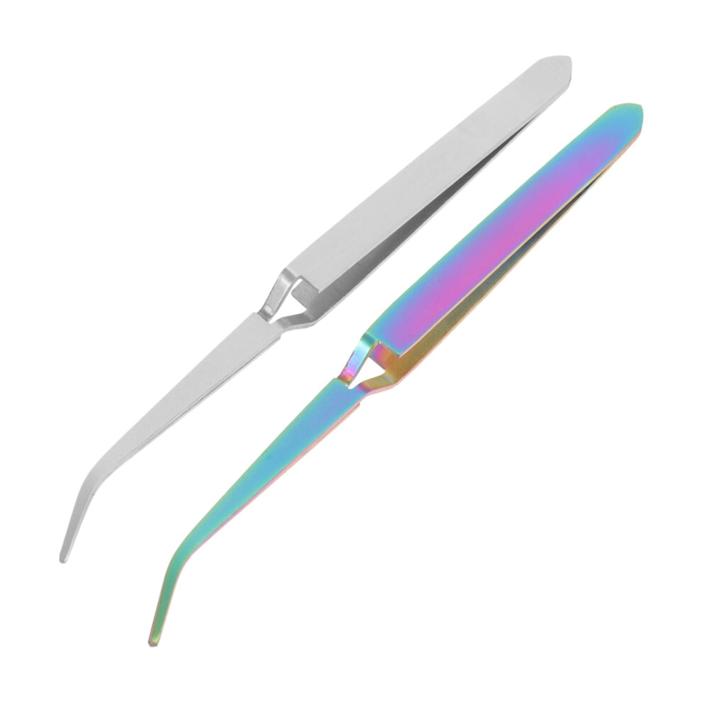 Nail Shaping Clip and Extension Tool Set, Reusable No Mark Pinching Tweezers for Manicure