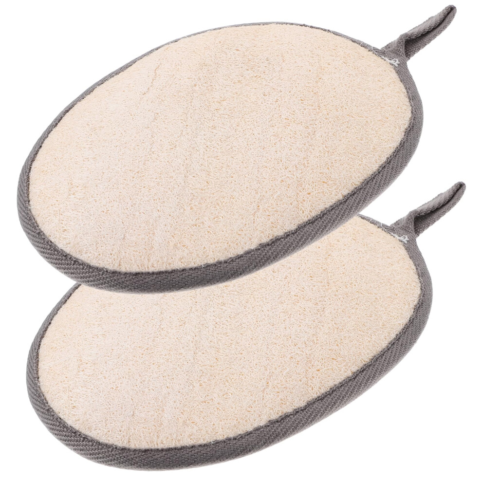 2pcs Exfoliating Shower Loofah Sponges Soft Body Scrubber with Gourd Texture for Gentle Skin Cleansing and Rich Foam