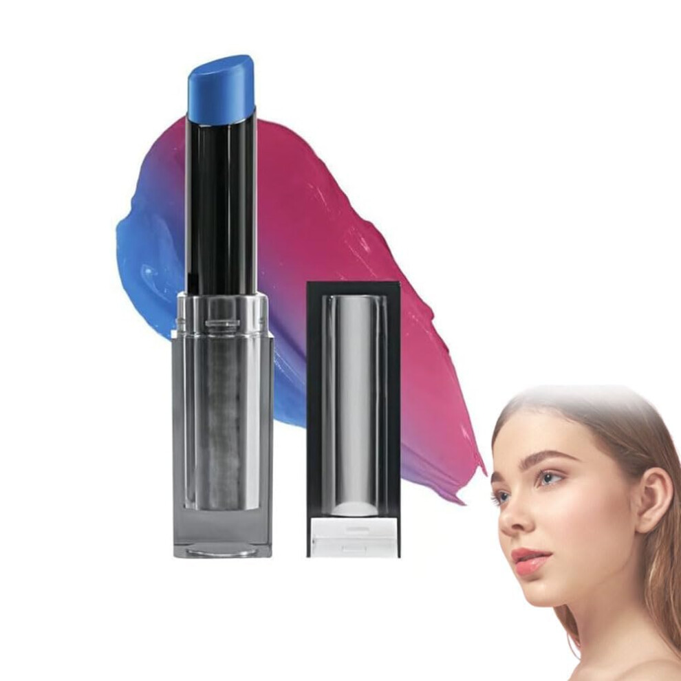 Blue Ph Changing Lipstick With Longlasting Moisturizing Color, Waterproof Tint Balm Midnight