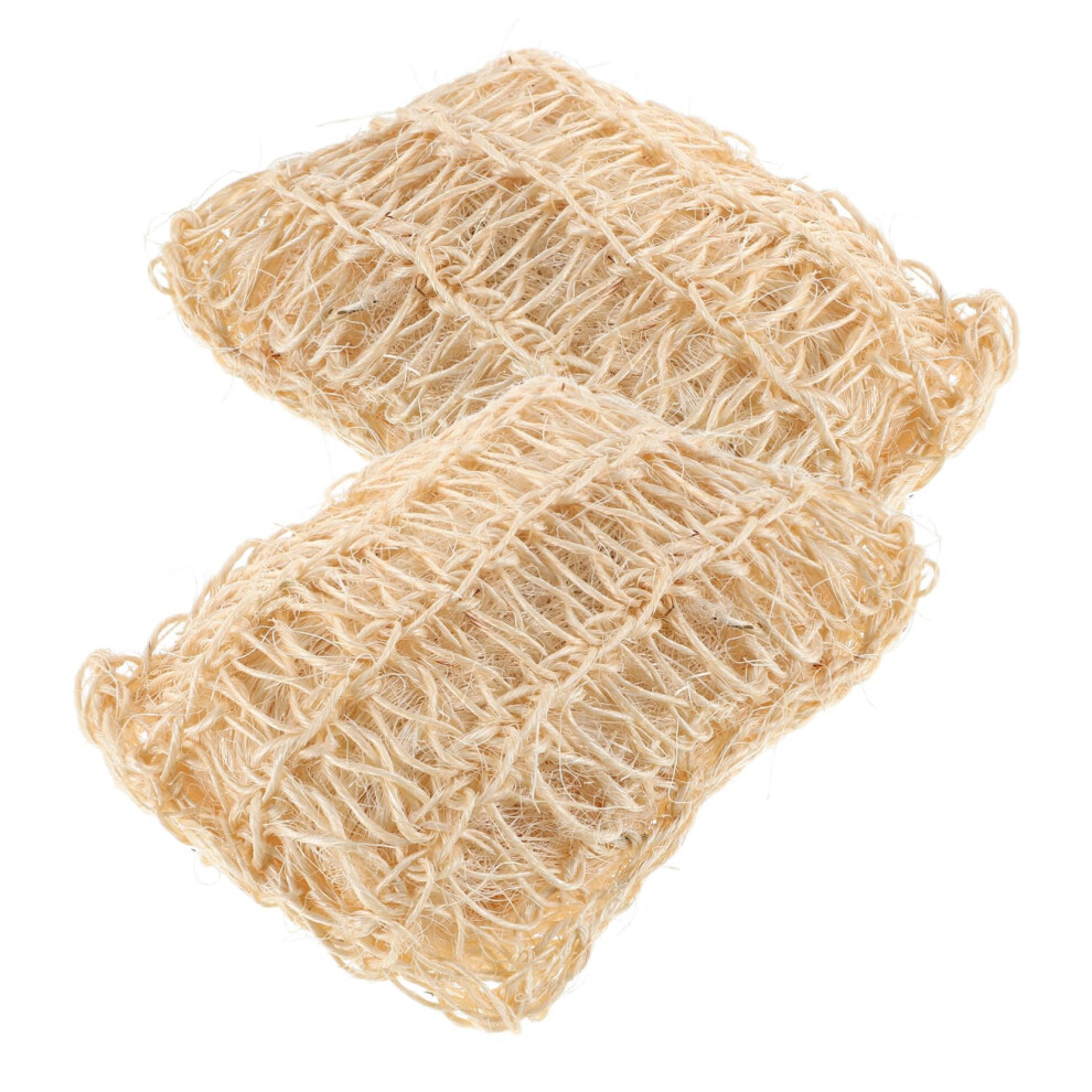 Loofah Bath Sponge and Back Scrubber Set for Gentle Skin Exfoliation with Extended Reach