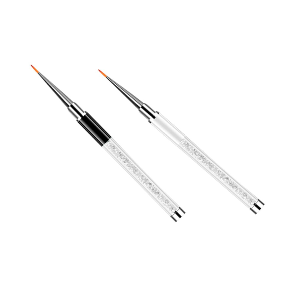 2pcs Nail Art Pen Set for Precise Manicure Drawing, DIY Gel Polish Design for Beginners and Pros