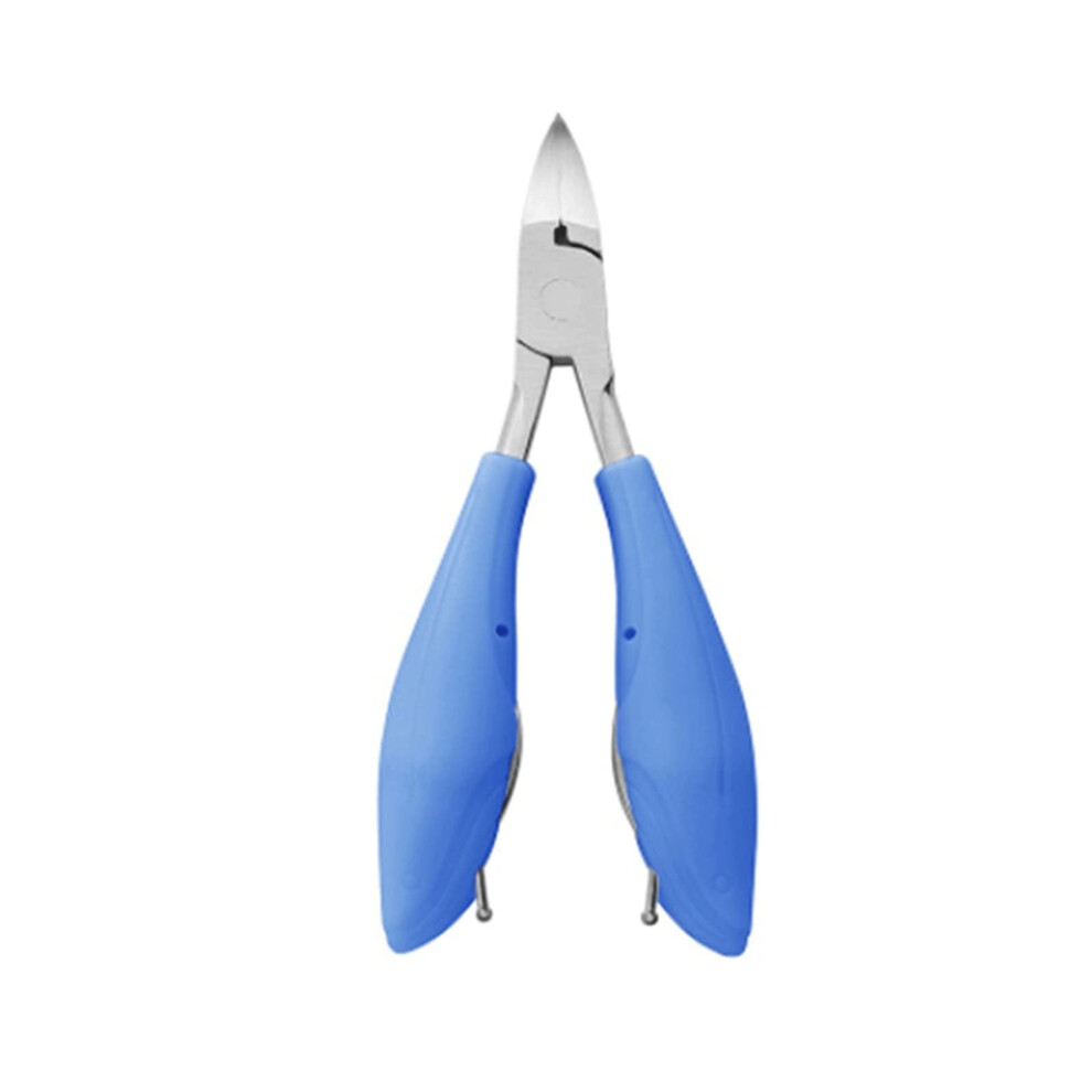 Blue Stainless Steel Toenail Clippers For Thick Nails And Professional Cuticle Nippers