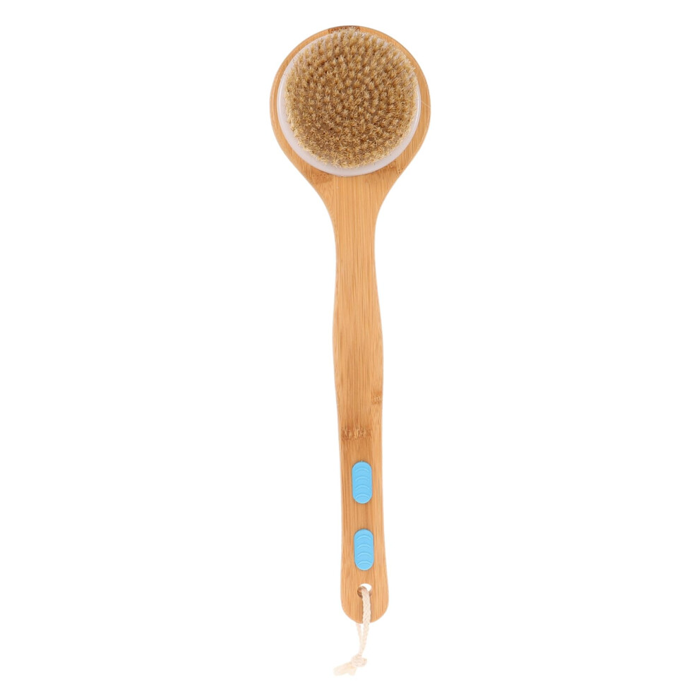 Back Scrubber with Long Handle Reach, DoubleSided Shower Brush for Gentle Exfoliating Bath