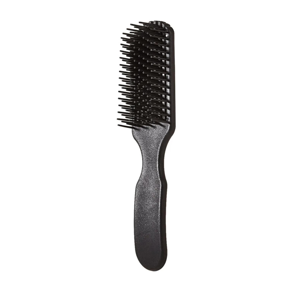 Black Detangling Hair Brush With Scalp Massage Design For Wet And Dry Curly Hair Blow Drying