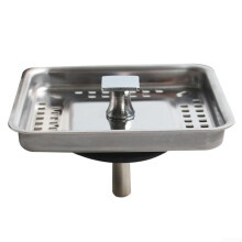 Stainless Steel Square Kitchen Sink Strainer 85x85mm Rust Resistant Clog Dishwasher Safe