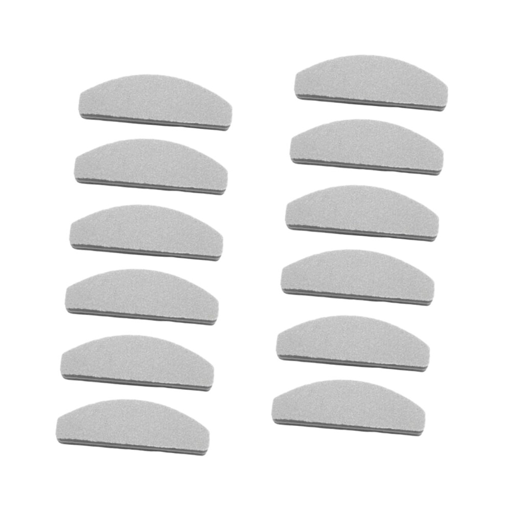 20pcs Nail Buffer Block Set Half Moon Sponge Nail File Double Sided Dual Grit Grey