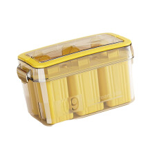 Leak Proof Ice Cream Mould Set with Lid, 9Grid Nonstick Food Grade Popsicle Maker Yellow