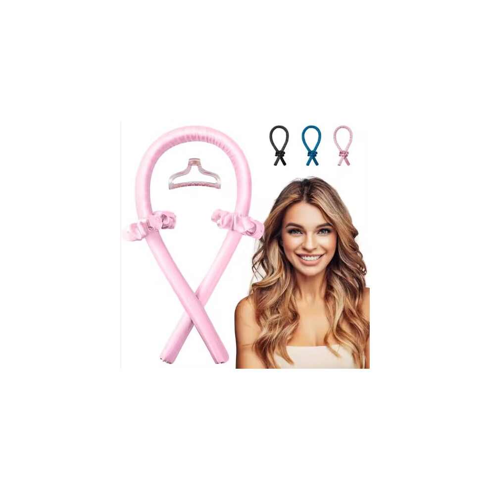 Heatless Curling Rod Headband for Overnight Styling â Gentle Silk Hair Curler Set for Long Hair