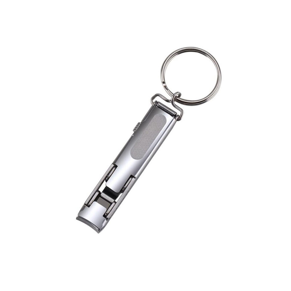 Stainless Steel Folding Nail Clippers with BuiltIn File, Ultra Thin Precision Cutter for Travel (Size S)