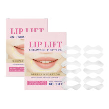 Anti Wrinkle Patches for Smile Lines and Lip Area, Reusable Silicone Overnight Wrinkle Treatment, 12 Pairs