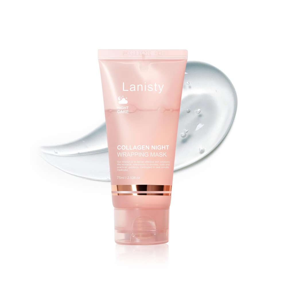 Collagen Peel Off Mask with Hydrolyzed Collagen and Ceramide NP for Overnight Firming, Hydration and Exfoliation, Korean Skincare 2.53 fl oz