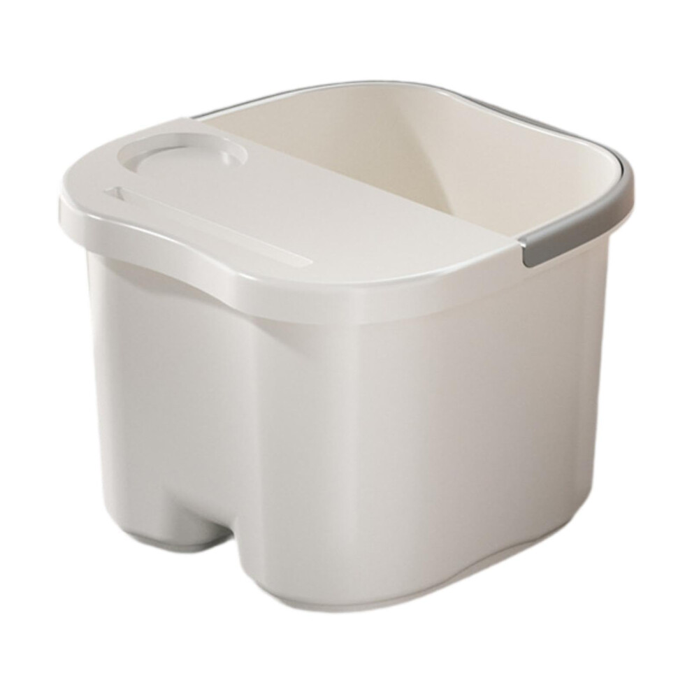 Foot Soak Tub with Massage Nodes, Deep Calf Coverage Foot Spa Bucket with Handle and Lid