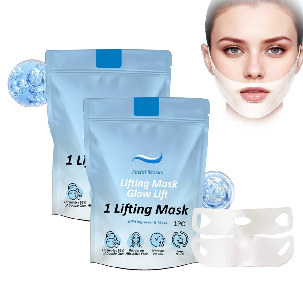 V Shape Face Mask Chin Lifting for Double Chin Reduction and Skin Firming Face and Neck 2pcs