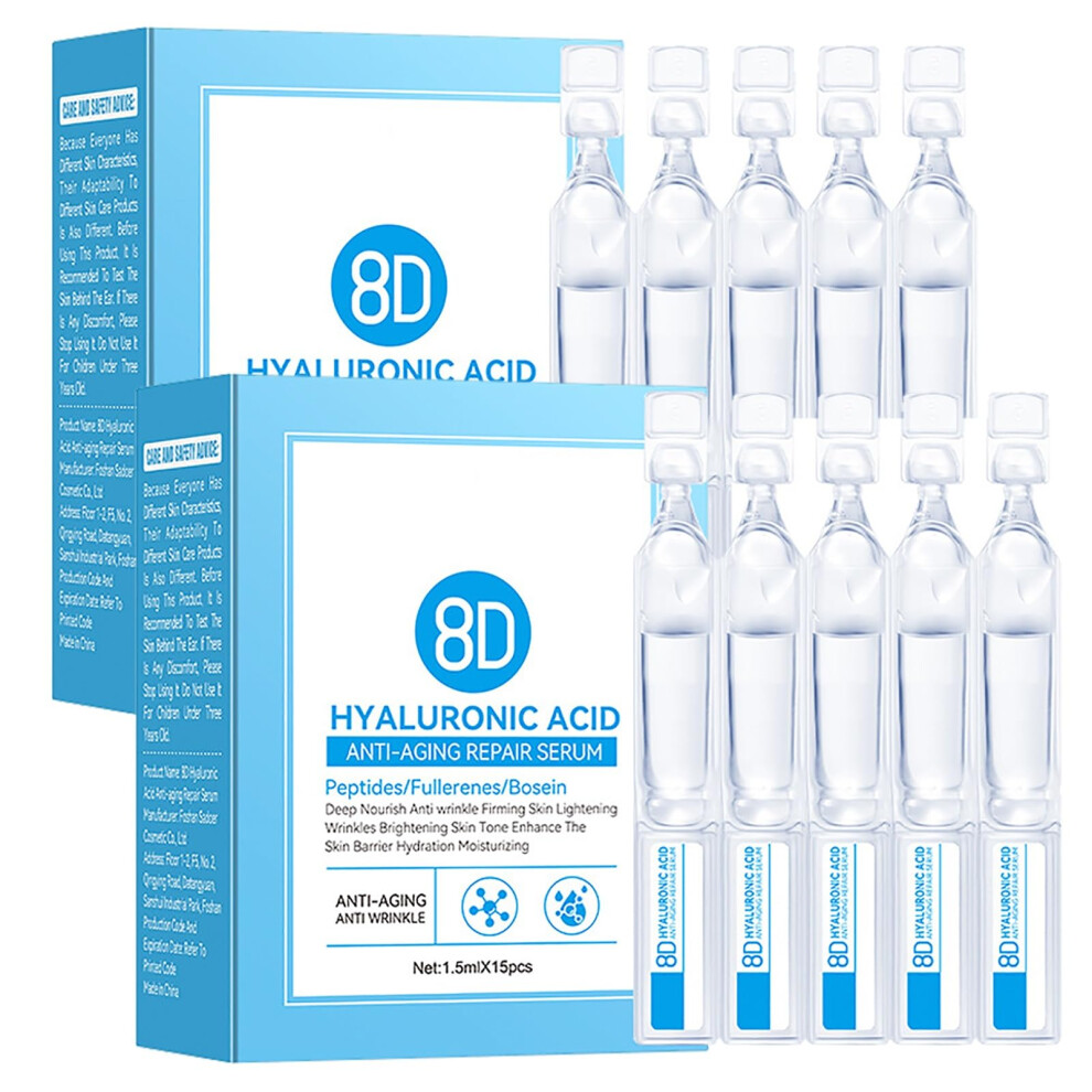 Hyaluronic Acid Serum AntiWrinkle  Essence for Deep Hydration and Radiance Boost 2 Boxes