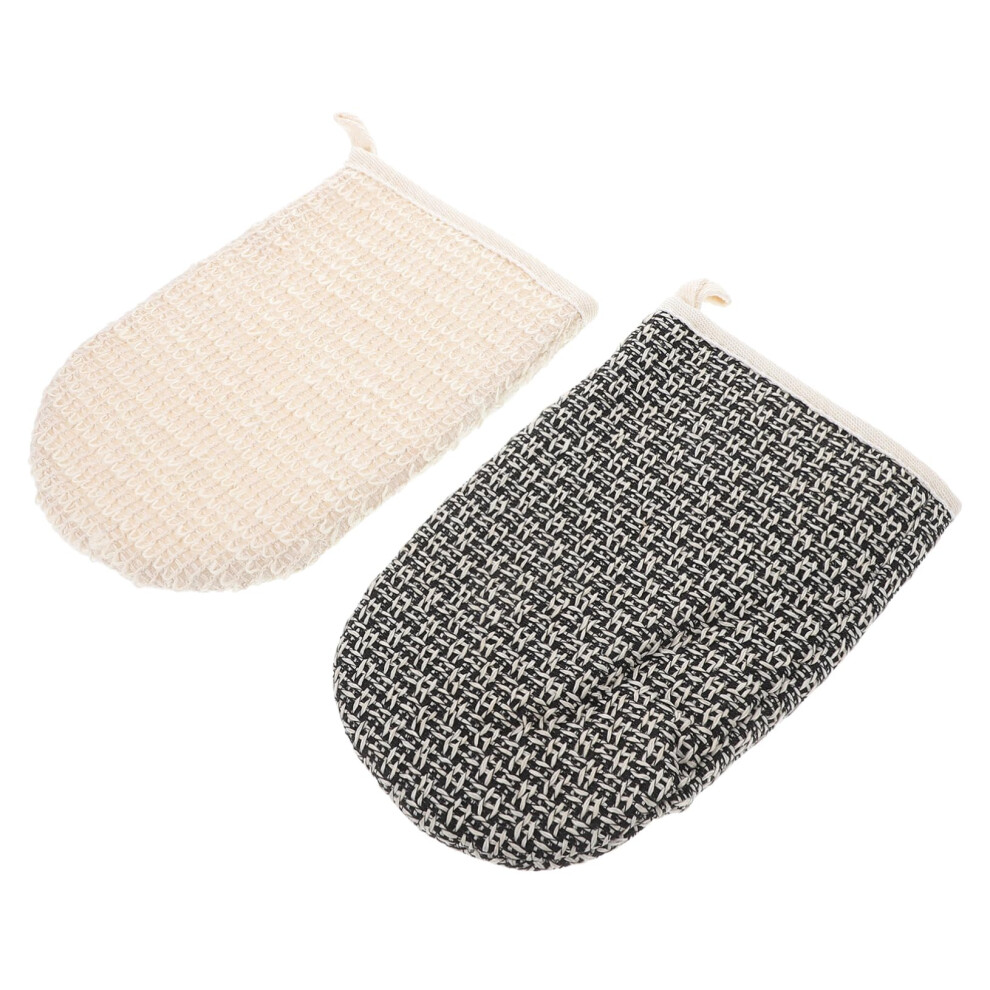 Exfoliating Shower Gloves 2pcs Natural Sisal Bath Mitts for Deep Skin Cleansing and Gentle Massage