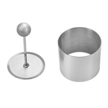Stainless Steel Food Ring Mold with Pusher for Cakes, Salads, Appetizers and Desserts