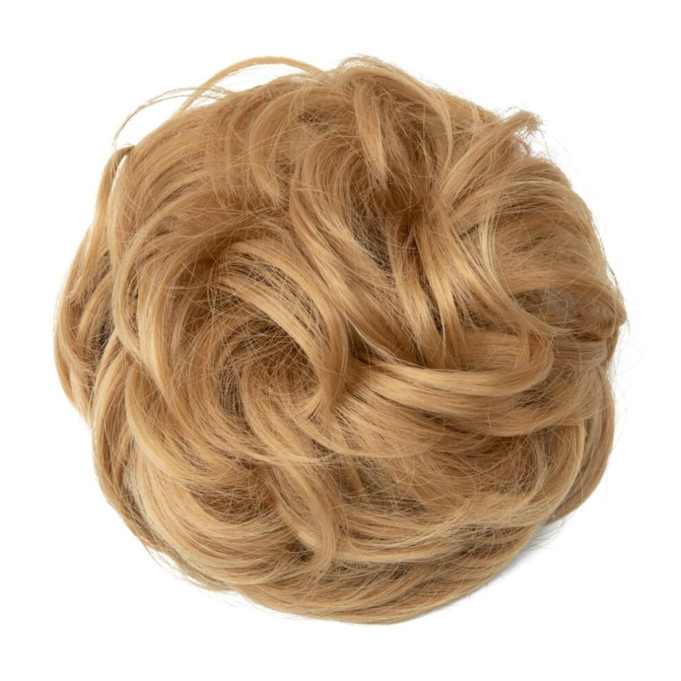 Unisex Yellow Messy Bun Hairpiece Heatresistant Synthetic Hair Bun Extension For Women Instant Volume