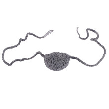 Hand Crocheted Nose Cover for Cold Weather Protection-Gray