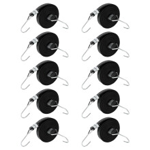10pack Regulable Rubber Elastics Strap-Black 2 Meter